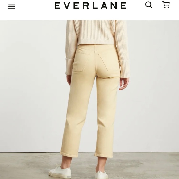 NWT Everlane Way High Jean in soybean tall - Picture 3 of 5